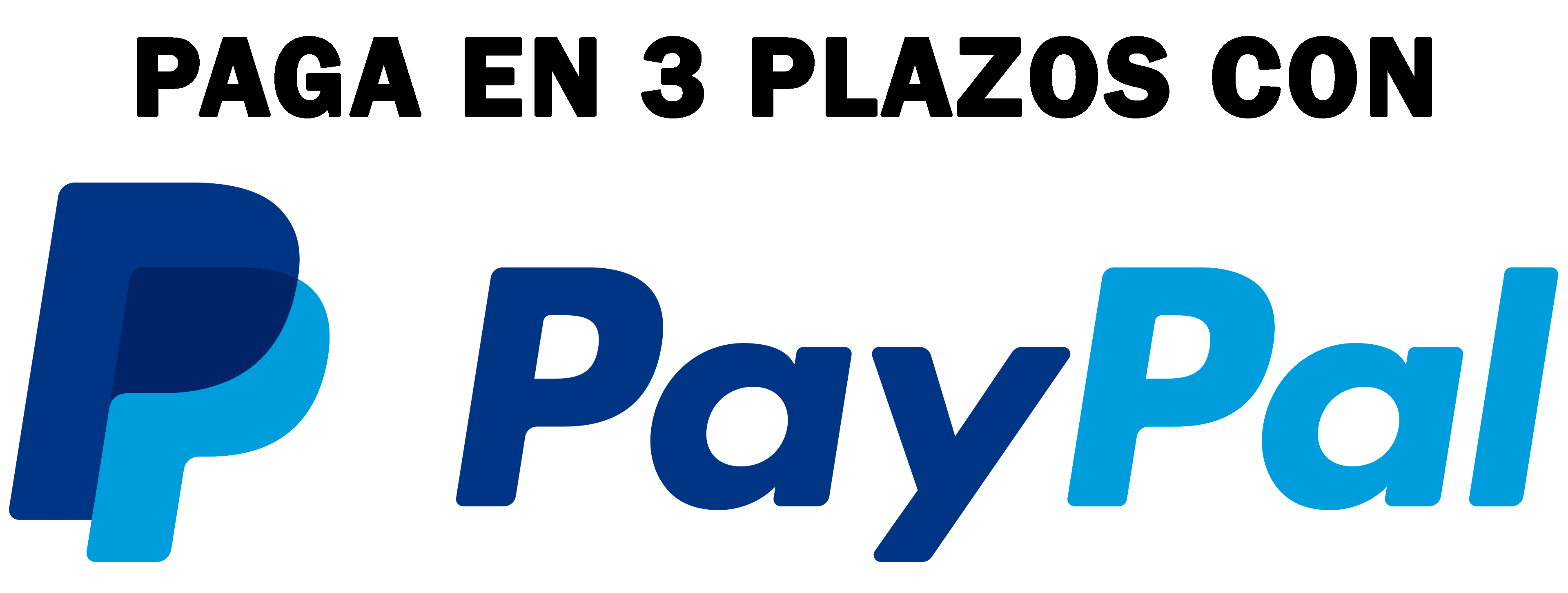 Paga en 3 plazos con PayPal