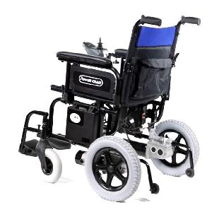 Silla de ruedas eléctrica modelo Power Chair con ruedas antivuelco