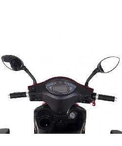 Manillar del scooter eléctrico modelo Madeira con pantalla de control y retrovisores