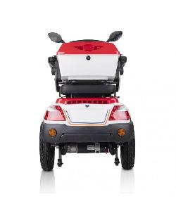 Scooter eléctrico modelo Madeira con baúl y ruedas antivuelco