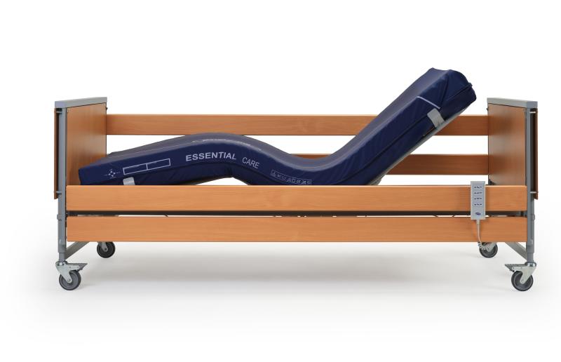 Cama articulada elevable Accent con barandillas de madera
